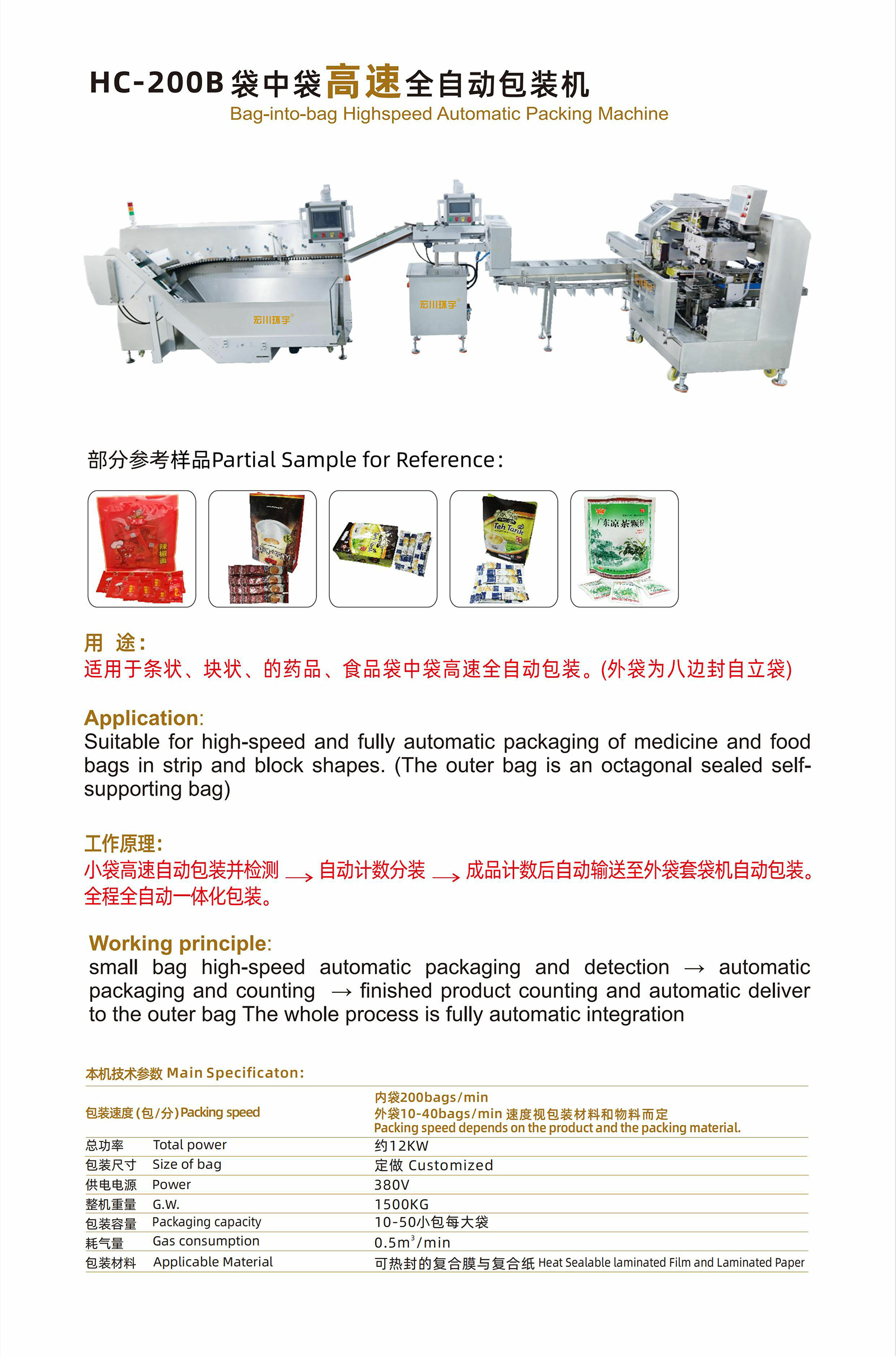 HC-200B 袋中袋高速全自动包装机 - 01-高速全自动包装机 - 1